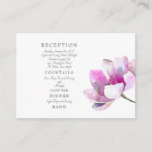 Rosa Aquarellfarben Floral Recept. Cash Bar Weddin Begleitkarte (Vorderseite)