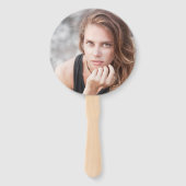 Rosa Aquarellfarben Foto Klasse des Abschlusses Fächer (Rückseite)