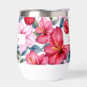 Rosa Aquarellfarben Hibiskus Blume (Links)