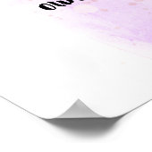 Rosa Aquarellfarben in Weiß fügen Sie Ihr Angebot  Poster (Ecke)