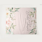 Rosa Aquarellfarben mit florentinischem Brautparty Wandteppich (Vorderseite (Horizontal))