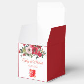 Rosa Aquarellfarben Moderne Chinesische Hochzeit Geschenkschachtel (Geöffnet)