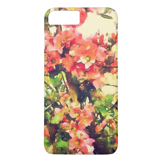 Rosa Aquarellfarben Muster 1 Case-Mate iPhone Hülle (Rückseite)
