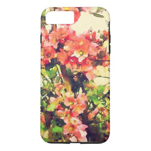 Rosa Aquarellfarben Muster 1 Case-Mate iPhone Hülle (Rückseite)