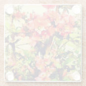 Rosa Aquarellfarben Muster 1 Glasuntersetzer (Rückseite)