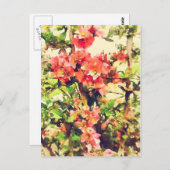 Rosa Aquarellfarben Muster 1 Postkarte (Vorne/Hinten)