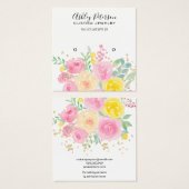 Rosa Aquarellfarben Ohrring-Anzeige (Vorne & Hinten)