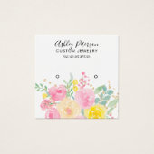 Rosa Aquarellfarben Ohrring-Anzeige (Vorderseite)