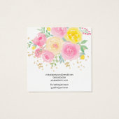 Rosa Aquarellfarben Ohrring-Anzeige (Rückseite)