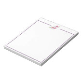Rosa Aquarellfarben personalisiert Notepad Notizblock (Rotiert)