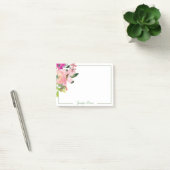 Rosa Aquarellfarben personalisiert Post-it Klebezettel (Büro)