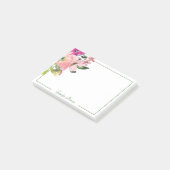 Rosa Aquarellfarben personalisiert Post-it Klebezettel (angewinkelt)