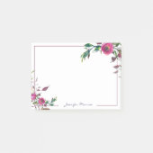 Rosa Aquarellfarben personalisiert Post-it Klebezettel (Vorderseite)