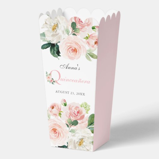 Rosa Aquarellfarben Quinceñera Geschenkschachtel (Vorderseite)