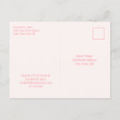 Rosa Aquarellfarben Rose Brautdusche Einladung (Rückseite)