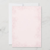 Rosa Aquarellfarben Rose Brautdusche Einladung (Rückseite)