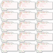Rosa Aquarellfarben Rose Brautparty Mailing Labels (Vorderseite)