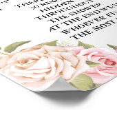 Rosa Aquarellfarben Rose Brautparty Poster (Ecke)