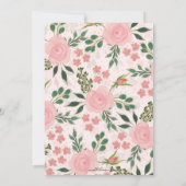 Rosa Aquarellfarben Rose Gold Kontur Design Einladung (Rückseite)