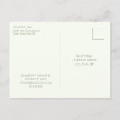 Rosa Aquarellfarben Rose Grün Brautparty Einladungspostkarte (Rückseite)