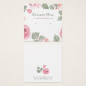 Rosa Aquarellfarben Rose Hintergrund Ohrwurfkarten (Vorne & Hinten)