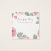 Rosa Aquarellfarben Rose Hintergrund Ohrwurfkarten (Vorderseite)