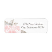 Rosa Aquarellfarben Rose Hochzeit Rücksendeadresse (Vorne)