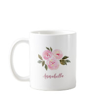 Rosa Aquarellfarben-Rose mit Namensgeschenk