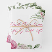 Rosa Aquarellfarben Rose Personalisiert Geschenkpapier Set (Beispiel)