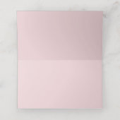 Rosa Aquarellfarben-Rose Platzkarte (Innenseite Aufgefaltet)