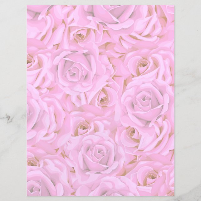 Rosa Aquarellfarben Rose Schlaganfall Scrapbooking (Vorderseite)
