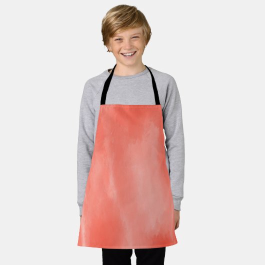 Rosa Aquarellfarben Schürze (Getragen)