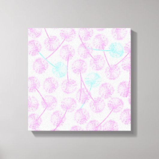 Rosa Aquarellfarben Sommerleuchter Blumenmuster Leinwanddruck (Vorderseite)