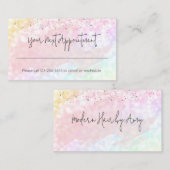 Rosa Aquarellfarben Spritzer Ernennung Erinnerung Visitenkarte (Vorne/Hinten)