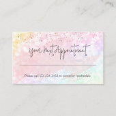 Rosa Aquarellfarben Spritzer Ernennung Erinnerung Visitenkarte (Vorderseite)