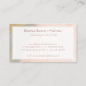 Rosa Aquarellfarben und goldener Hintergrund Visitenkarte (Rückseite)