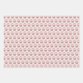 Rosa Aquarellfarben Weihnachtsschmuck Geschenkpapier Set (Vorderseite 2)