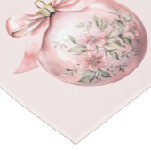 Rosa Aquarellfarben Weihnachtsschmuck Kurzer Tischläufer (Ecke)