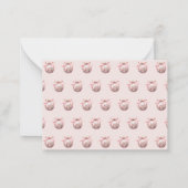 Rosa Aquarellfarben Weihnachtsschmuck Mitteilungskarte (Rückseite)