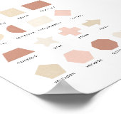 Rosa Aquarellformen Dekoration im Klassenzimmer (Ecke)