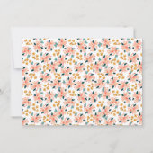 Rosa Aquarellgarten Personalisiert Mitteilungskarte (Rückseite)