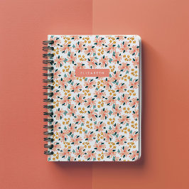 Rosa Aquarellgarten Personalisiert Notizblock