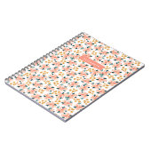 Rosa Aquarellgarten Personalisiert Notizblock (Linke Seite)