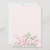 Rosa Aquarellgold Erstkommunion Einladung (Rückseite)