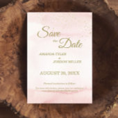 Rosa Aquarellgoldart Hochzeit speichern Datum Save The Date