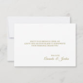 Rosa Aquarellgoldtyp Vielen Dank für Ihre Flachkar Dankeskarte (Rückseite)