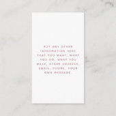 Rosa Aquarellherz mit sozialen Lieben Begleitkarte (Rückseite)