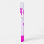 Rosa Aquarellherzen Eigene Namensinitialen iPhone Hülle (Linke Seite)