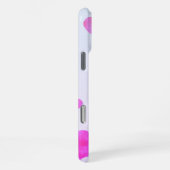 Rosa Aquarellherzen Eigene Namensinitialen iPhone Hülle (Rechte Seite)