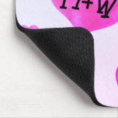 Rosa Aquarellherzen Eigene Namensinitialen Mousepad (Ecke)